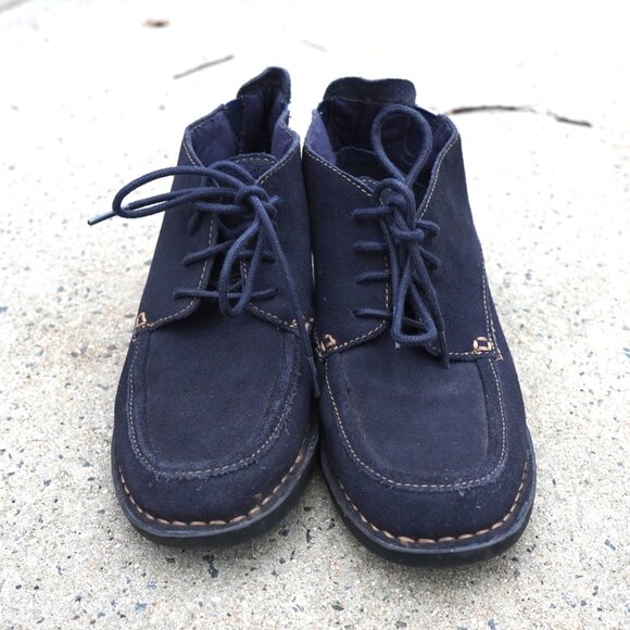 Clarks Bendables Suede Lace Up Moc Toe Comfort Boots 7.5 - Picture 3 of 9